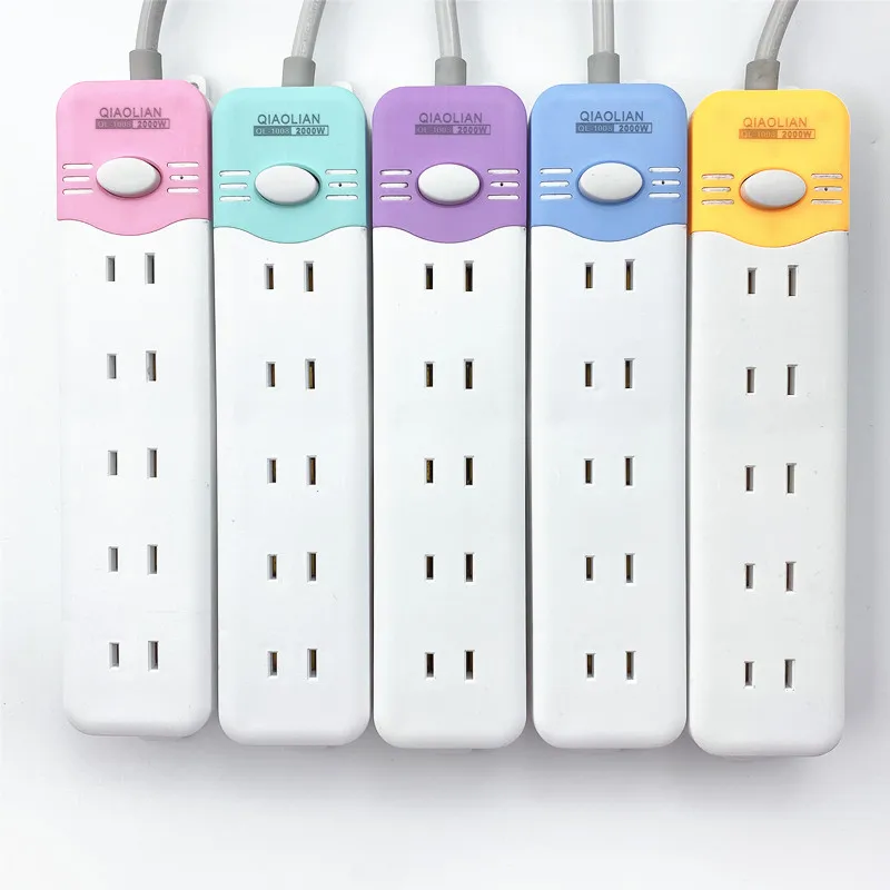 US sockets  multi-function home office high-power sockets   2m extension cord wiring board