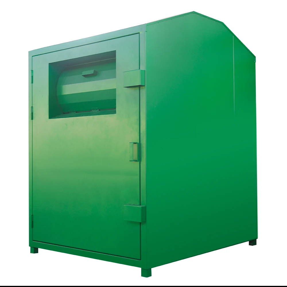 Sodor Manufacture Free Design Cost Project Steel Donation Recycle Bin Clothing Drop Large Capacity Recycling Bin for Charity