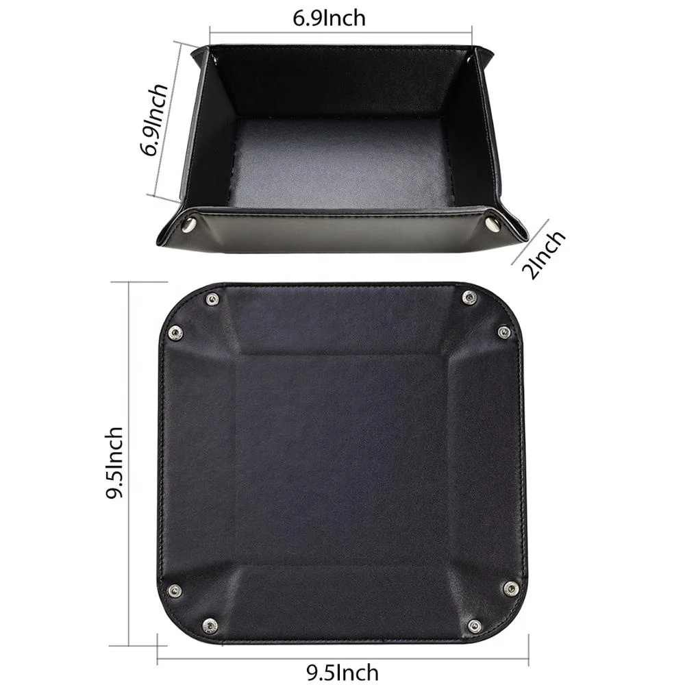 Custom best selling pu leather rolling tray storage tray with own logo