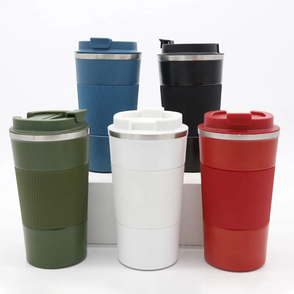 2021 Custom Logo Car Travel Double Wall Tumblers Cup, Wholesale Vacuum Insulated Mugs Cups 16oz SS Coffee Mugs With Screw lid