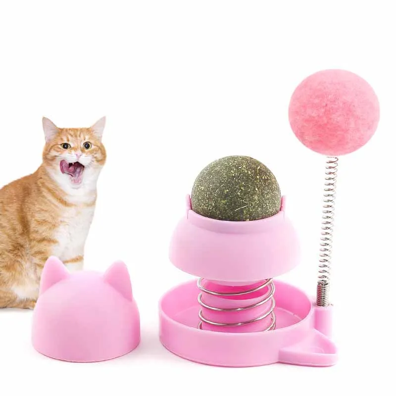 Catnip Ball Clean Mouth Fresh Breath Rotating 360 Rotatable Catnip Ball Mint Pet Cat Toys