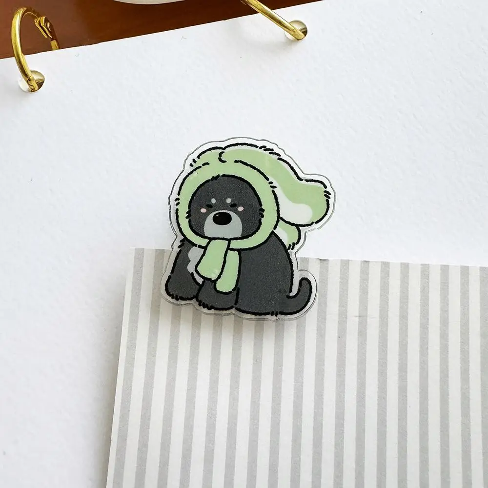 Wholesale Creative cartoon dog shape pp plastic mini paper binder memo holder clip