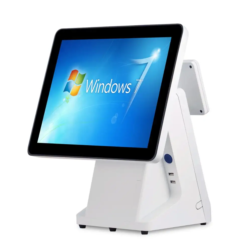 15 дюймов двойной экран POS кассовый аппарат windows Ресторан биллинг машина сенсорный точек продаж