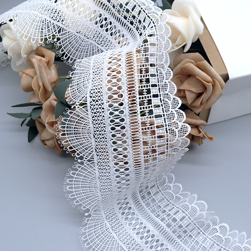 New design 100% polyester lace accessories luxury elegance Water soluble lace for garment shoes