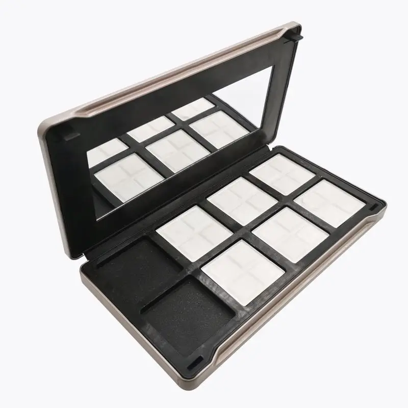 
Factory wholesale Christmas promotion tin box with mirror and magnet eyeshadow palette with custom for your own brand 