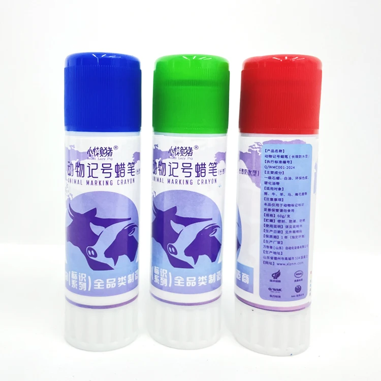 Durable Waterproof Plastic Pig Feeders Animal Marking Crayon New Condition Livestock Tagging Veterinary Crayon for Cattle
