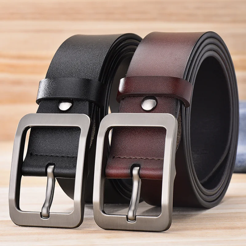 Factory Supply Vintage Business Belts Adjustable Casual Genuine Leather Belt For Men