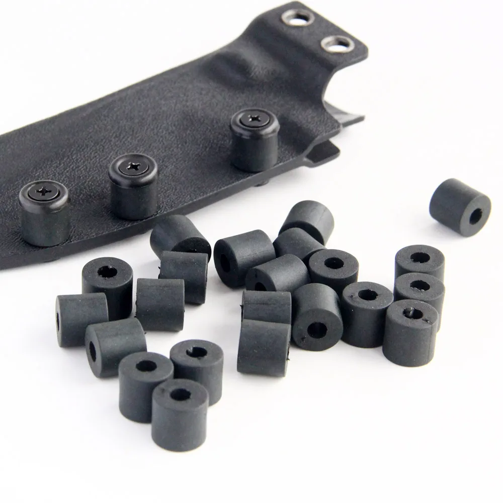11mm Thick Black Nylon Round DIY Sheath Holster Spacers O-Ring Flat Hose Gasket Fastener Rubber Washer