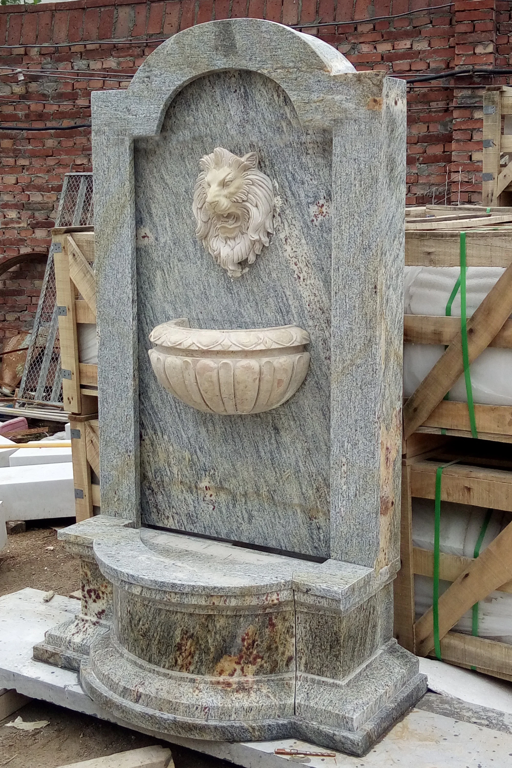 Наружное украшение сада натуральный мрамор ручной работы индивидуальный Мраморный Настенный фонтан
