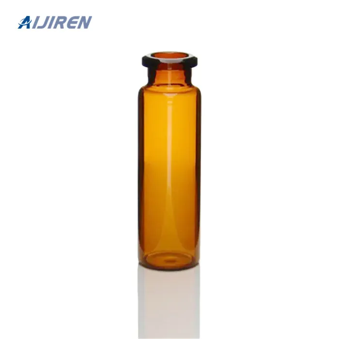 Cylinder 20ml Amber Empty Glass headspace vial with Magnetic Cap for Essential Oil Gas Chromatography Analysis
