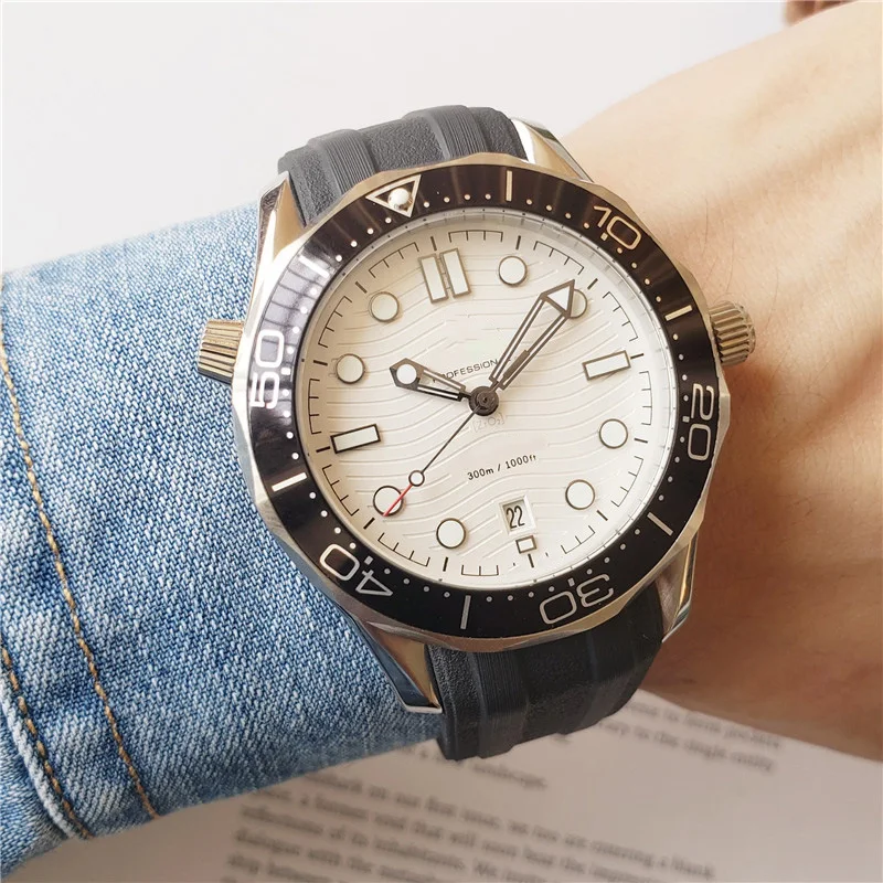 OMG mechanical watch Automatic  mechanical movement With 904L Stainless Steel rubber strap customized logo mens watches