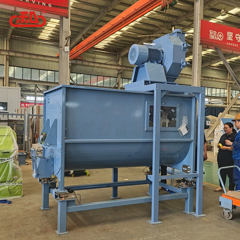 HXJX 2024 new design full automatic poultry livestock mash feed weighting batching grinding mixing machine
