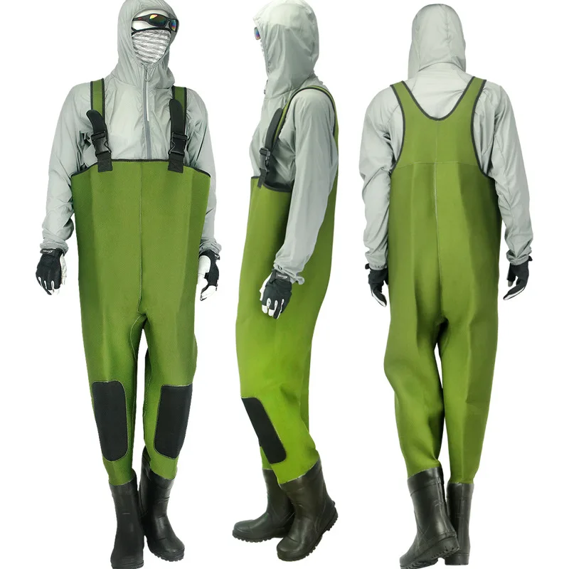 JETSHARK best quality fishing waders Thicken to keep warm and cold Rain Pants fly fishing waders