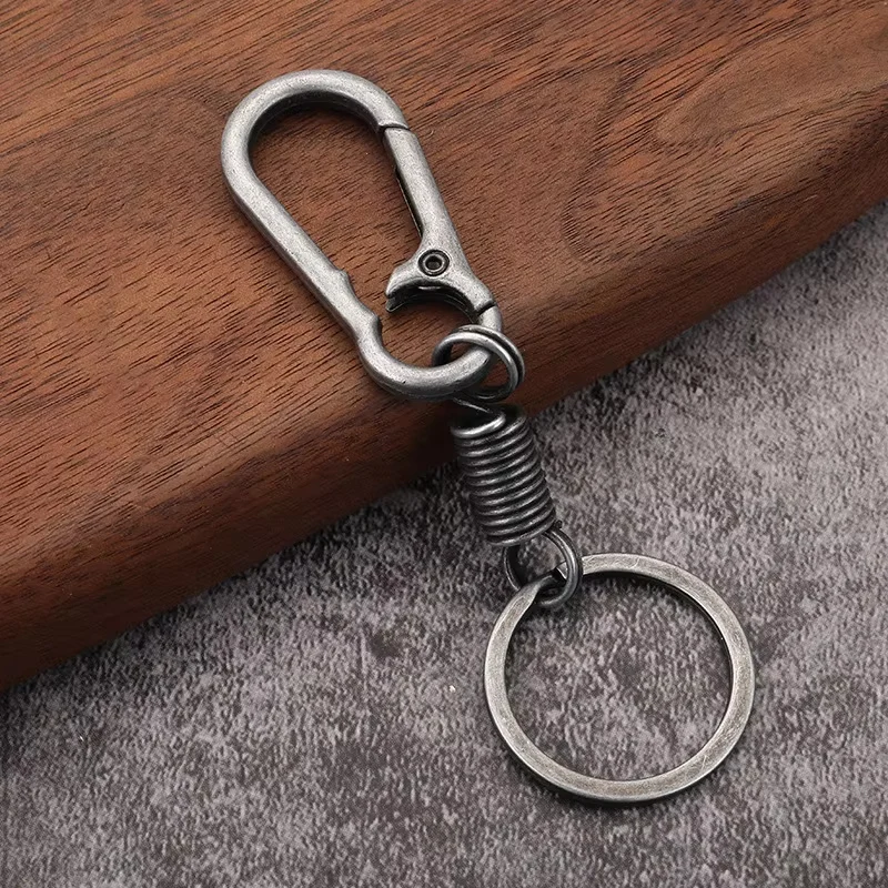 Personalized Creative Minimalist Colorful Spring Key Holder Metal Spring Keychain for Men Women Waist Hanging Buckle Accessories