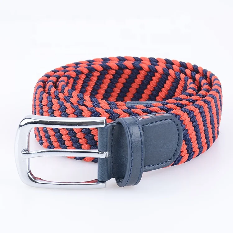 Цветной эластичный плетеный модный ремень из ткани, вязаный ремень, уникальные аксессуары OEM на заказ