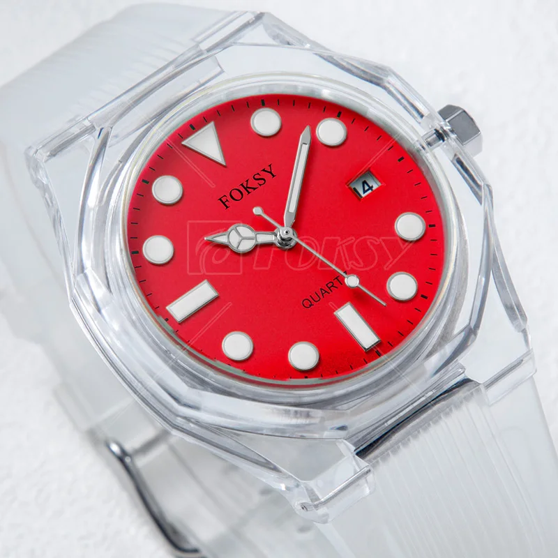 Original Waterproof Minimalist Wrist Luxury Custom Brand New Fashion Classic Transparent Quartz Watch for Men