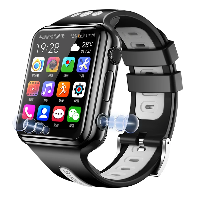 
W5 4G GPS Wifi location Student/Kids Smart Watch Phone android system clock app install Bluetooth Smartwatch 4G SIM Card 