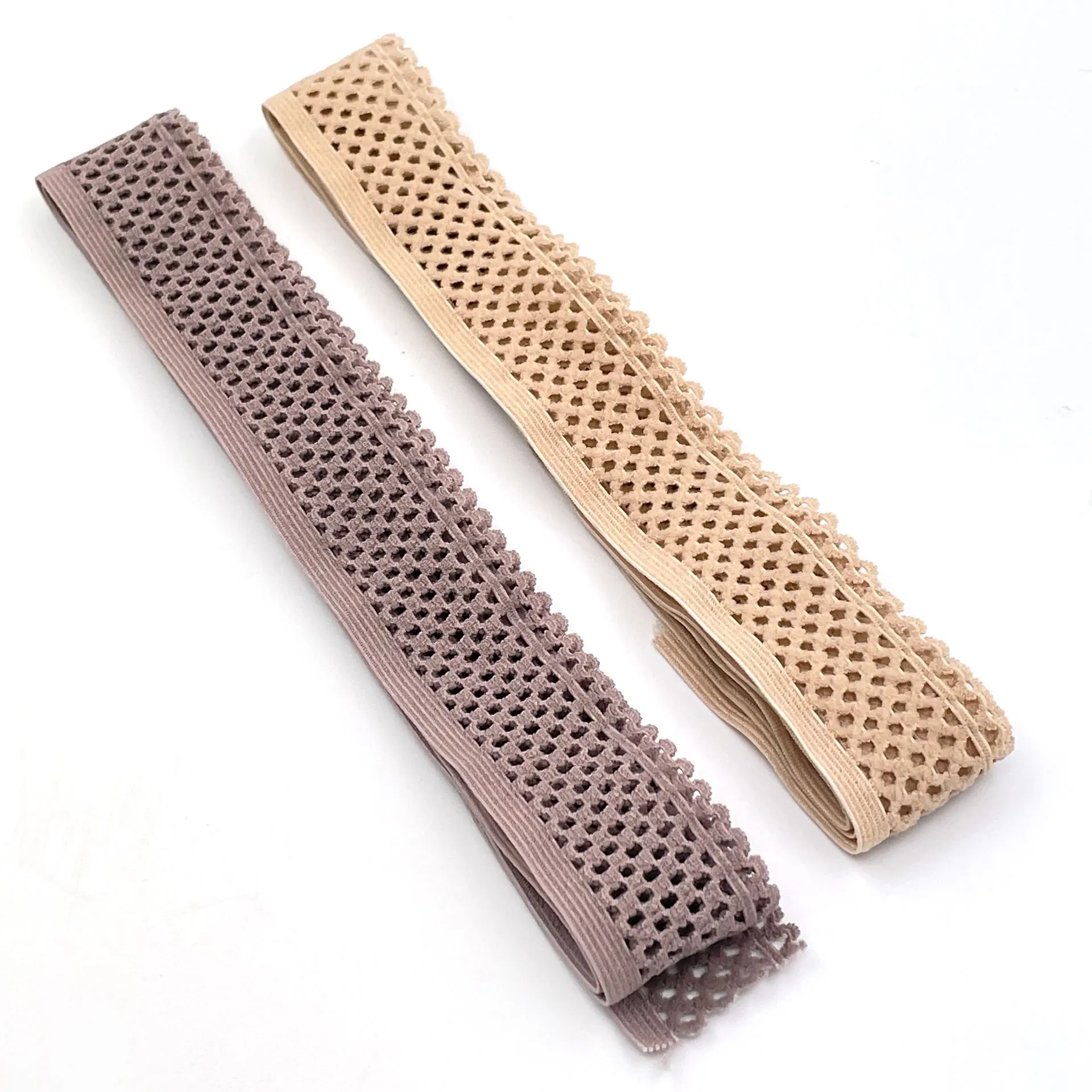 Fancy soft 27mm nylon knitted elastic  picot edge elastic lingerie underwear edging stretch lace trim band