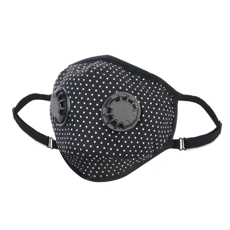 Регулируемый Черный фильтр, модная Пылезащитная противодымная маска, фильтр, респиратор с двойным клапаном