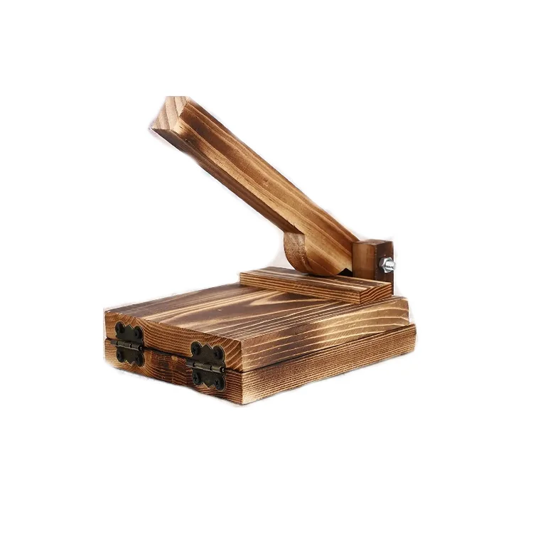 QUAWE Manual Press Wooden Corn Tortilla Presser Dough Press Tortillas Dumpling Skin Dough Presser