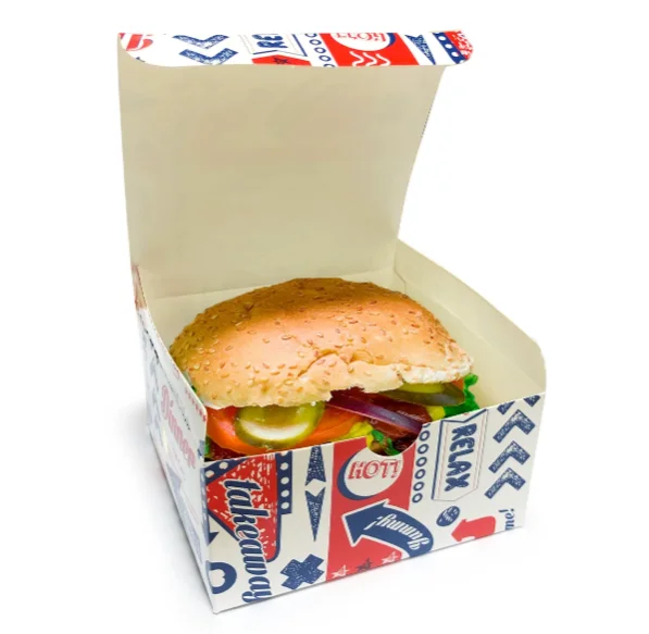 carton hamburger box printing hamburgers