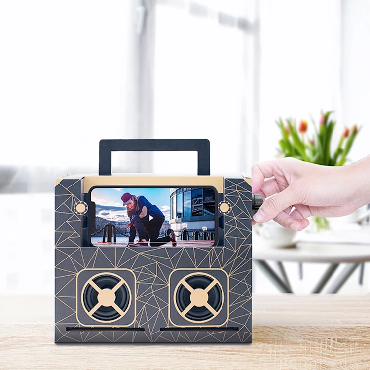 
DIY boombox NFC Wireless Protocol Connection magnetic induction speaker folding paper mini speaker 