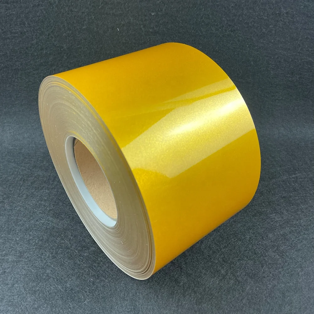 Factory Directly Yellow Number Plates Reflective Film Per a roll 45m x 111mm