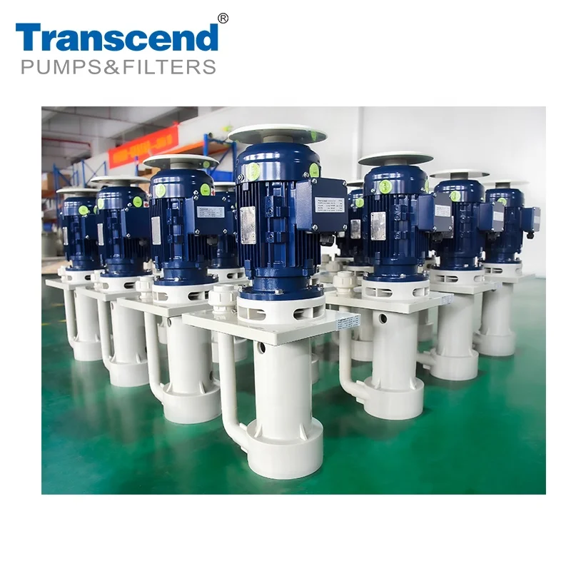 Transcend CSH Rundry Bomba Quimica Series Corrosion Resistant Industrial Chemical Vertical Centrifugal immersed Acid Pump