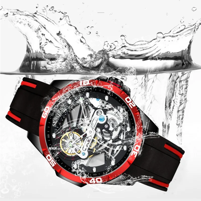 
SN186 Luxury Fashion Sport Waterproof Tourbillion Automatic Mechanical Watches 