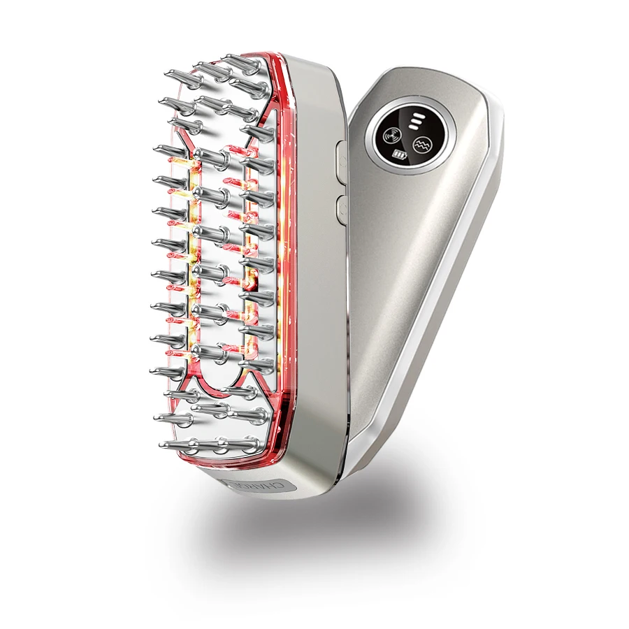 Electric laser hair growth comb anti-hair loss massage therapy infrared red light ion vibration medicine massage comb