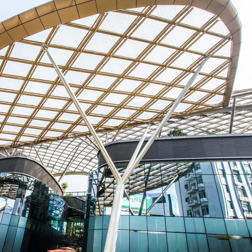 Прочный стальной металлический Металлический мембранный лист etfe архитектурный потолочный фасад