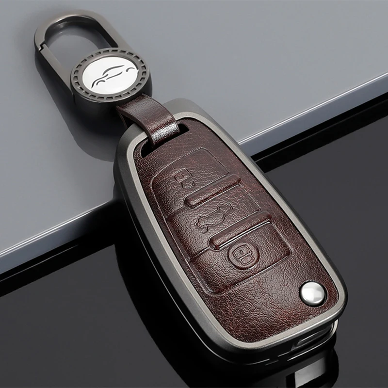 A1 Aluminum alloy Factory Direct Custom Logo Car Key Cover High-End Buckle Protective Key Case With Keyring