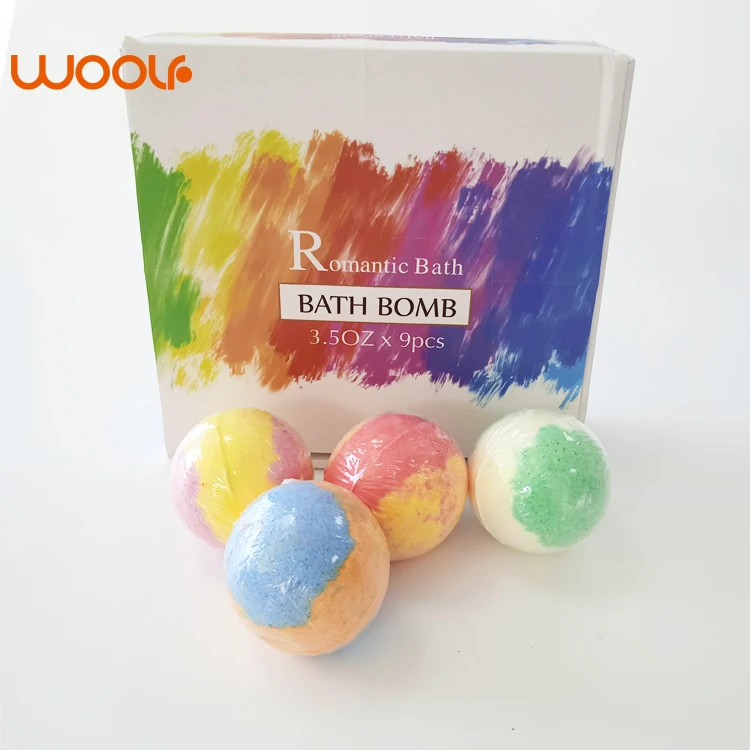 Bathroom 100% Natural Bubble Bath Bomb Organic Essential Oil Fizzy Ball Made bath fizzies OEM Spa Bathbombs