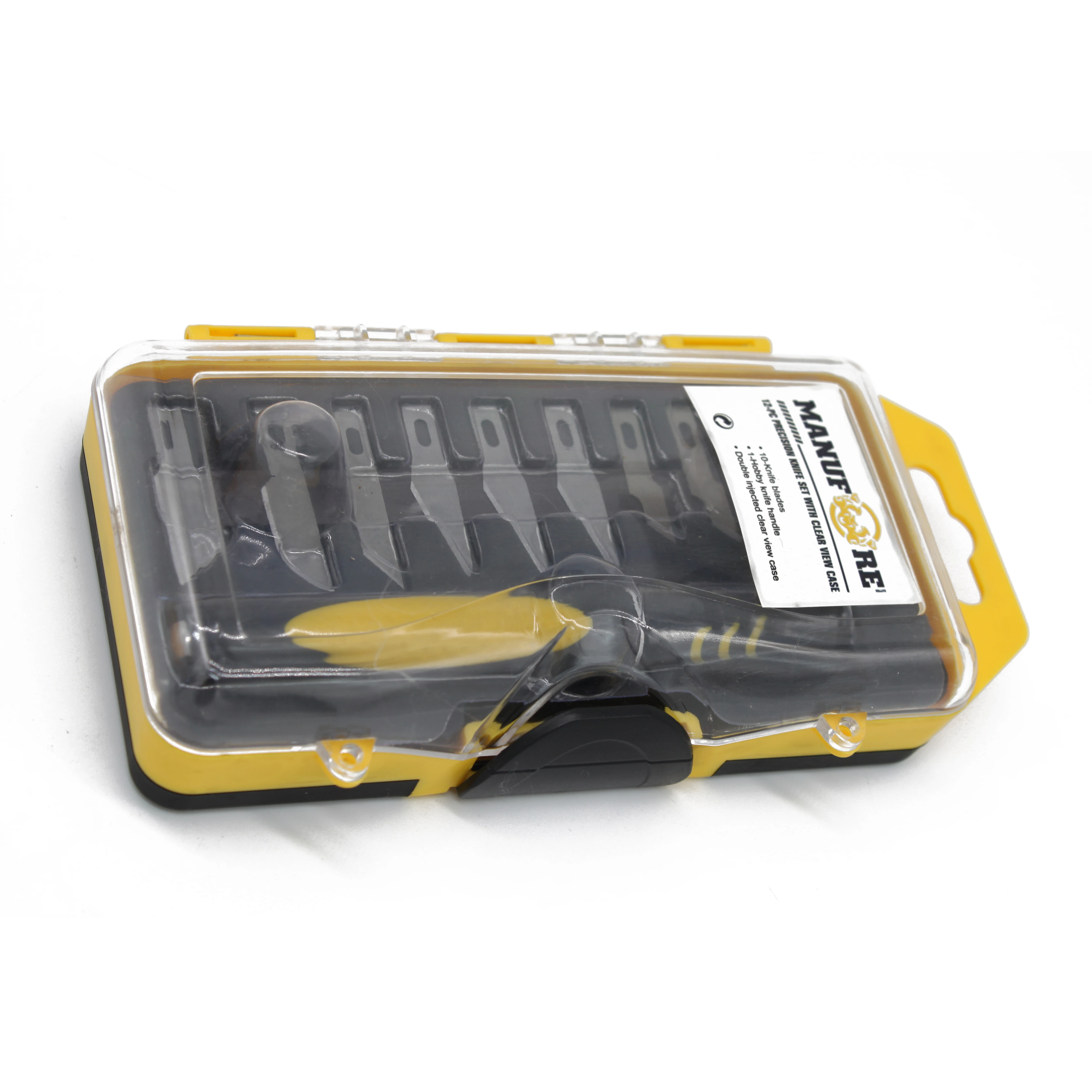 New 12pcs Nice Quality Easy To Carry Hand Carving Knife Tools Set for Wood paper craft work patchwork scrap work