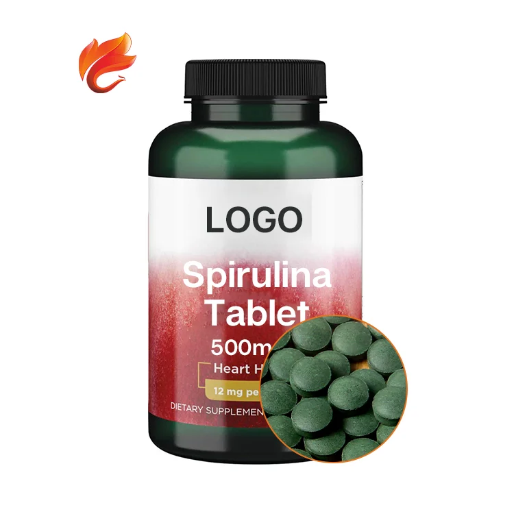 
Health Care Supplement Organic Spirulina 500mg Tablet 