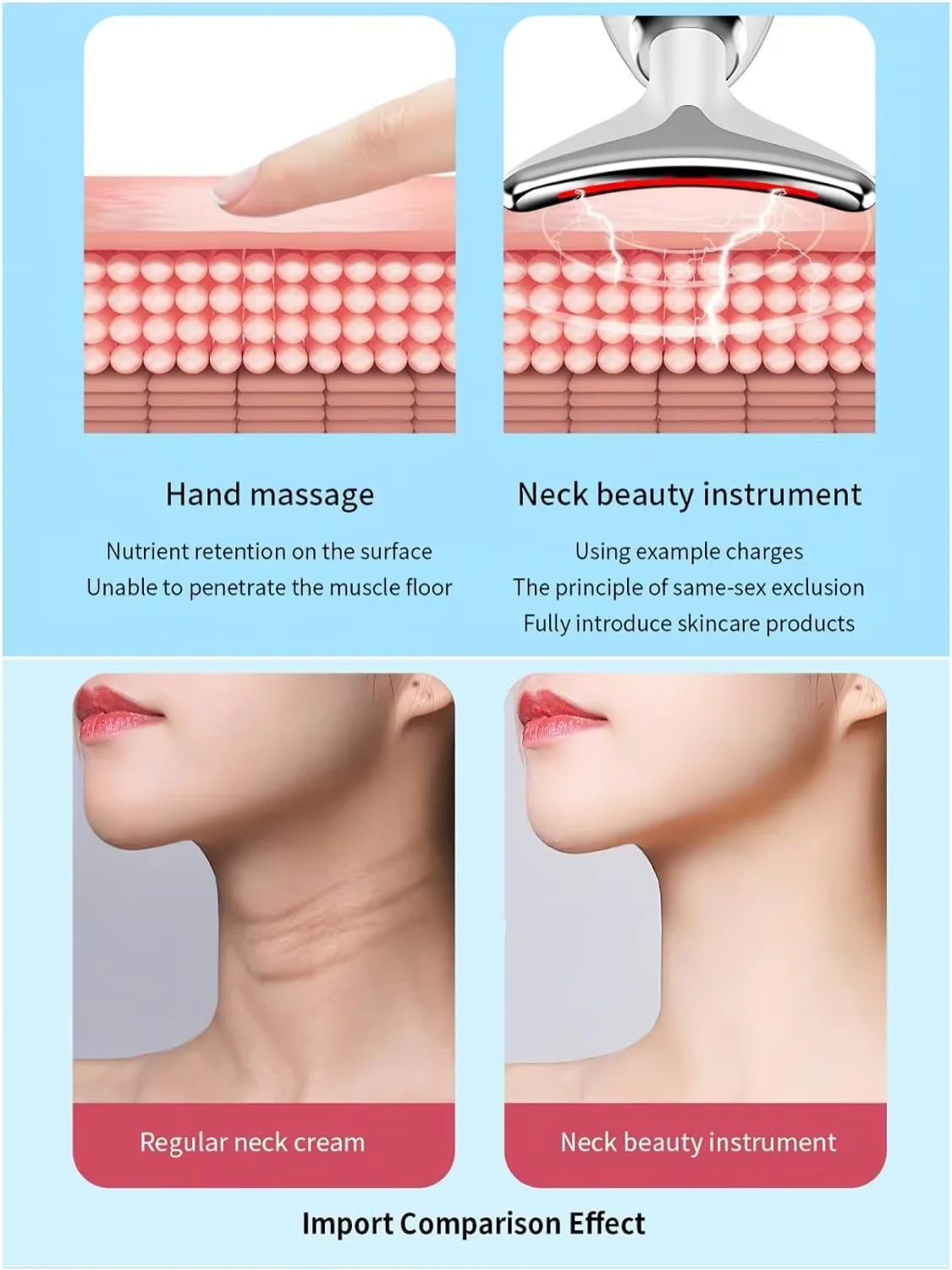7 Color Face and Neck Sculpting Tool Rechargeable EMS Vibration Facial Massager Device