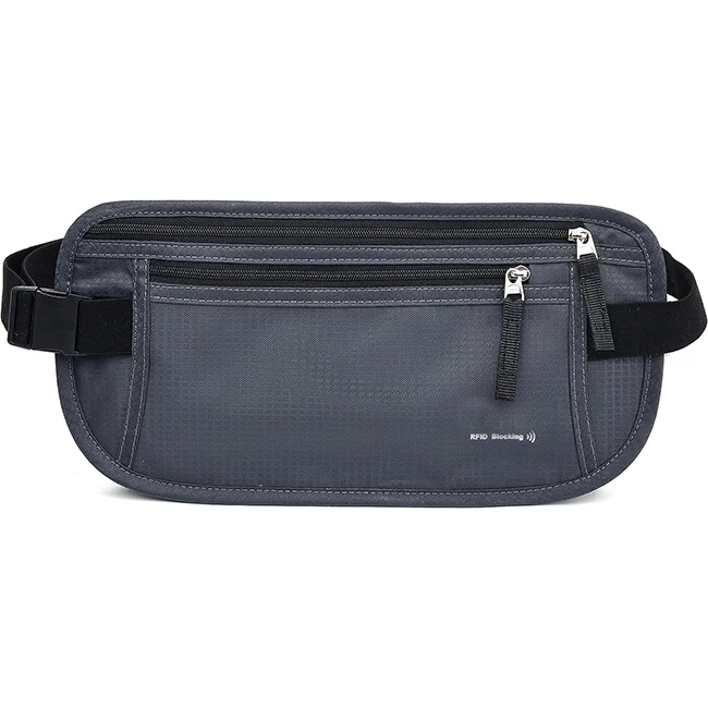 Factory straight selling Money Belt Secret Pocket Hidden Security Travel Waist Money Belt