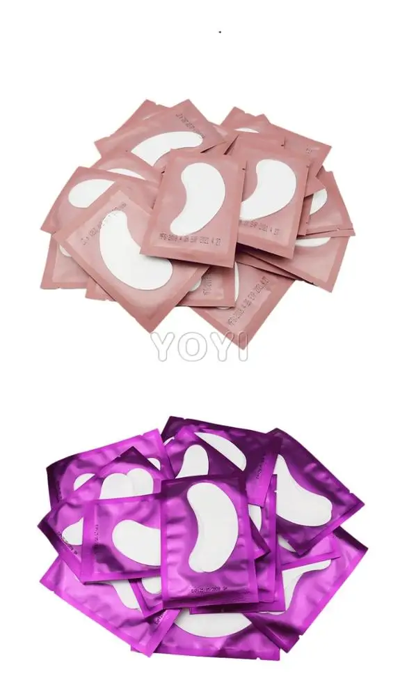 High quality Disposable   private label colored Lint Free Under Eye Gel Patches For Eyelash Extension Eyepads