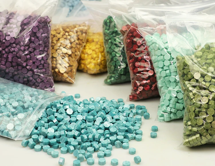 Retro Octagon Sealing Wax Beads Wax Seal Stamp Beaded for Wedding Vintage Craft Decor Card Making Tools