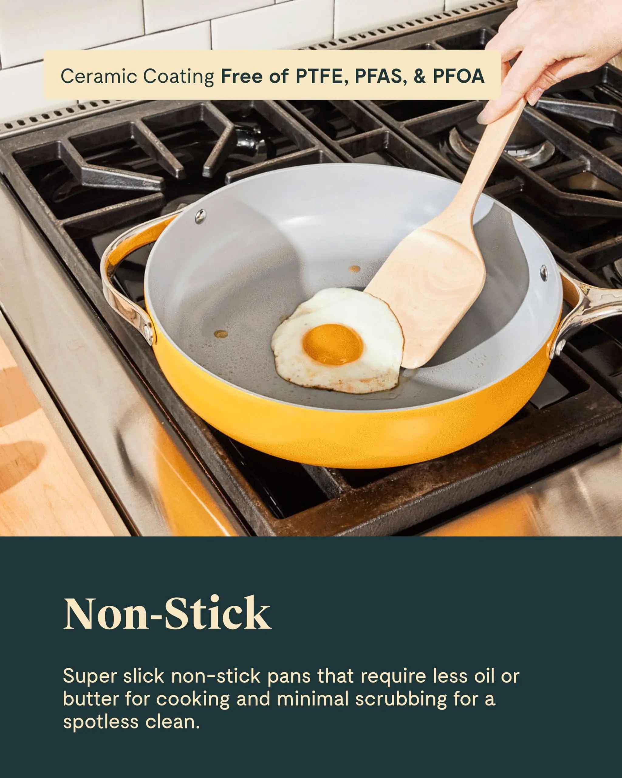 Carawayhome Nonstick Ceramic Cookware Set Pots Pans Lids and Kitchen Storage Non Toxic PTFE & PFOA Free Oven Safe