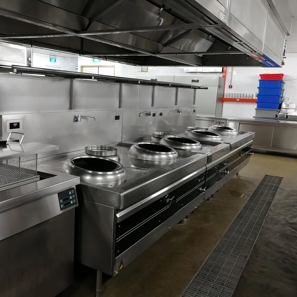  Двойная горелка электромагнитная плита вок с сзади горшок для китайской кухни кухонное оборудование 500 мм сковорода 15KW