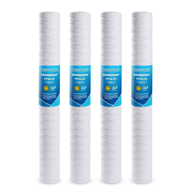 20 x 2.5 Inch Compatible 01-230 PD-5-20 AP110-2C P5-20 CFS124-C20 String Wound PP Water Filter Replacement