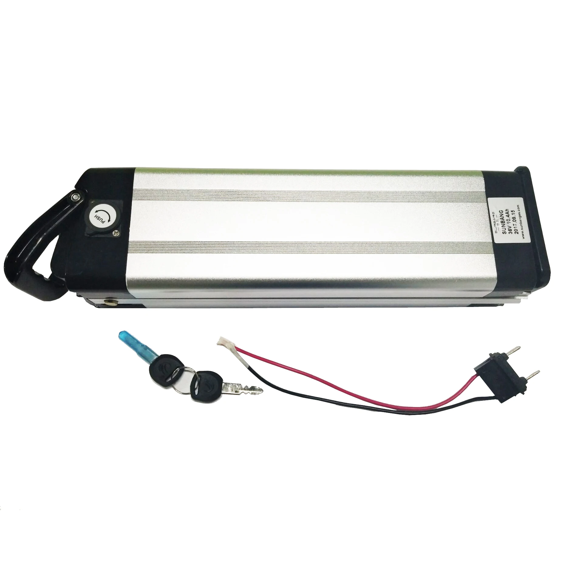 
Deep cycle life silver fish shell rechargeable 36v 10ah electric bike li ion battery with BMS 