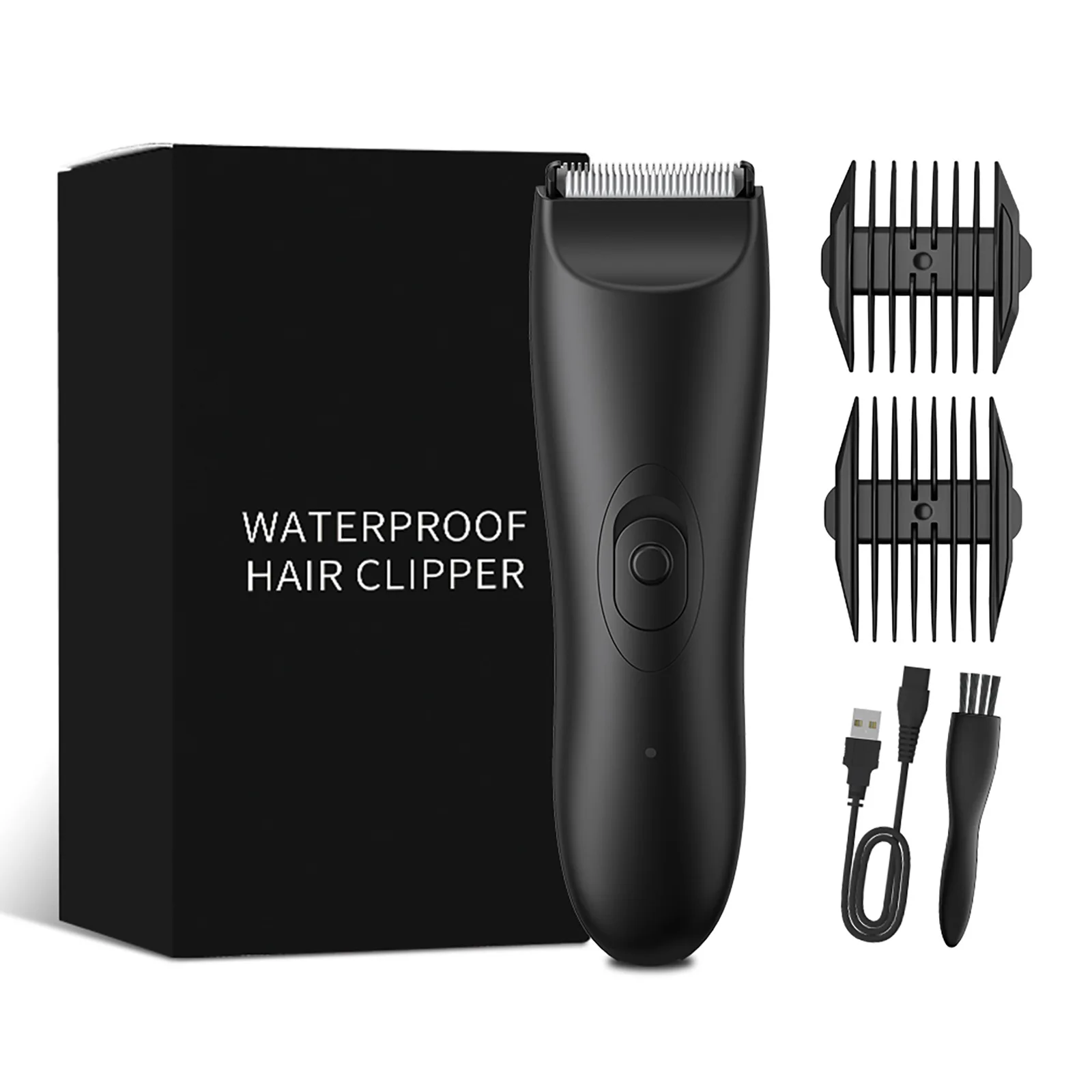 Waterproof Hair Cutting Trimming Kit professional USB rechargeable men electric hair removal clippers for chest armpit groin