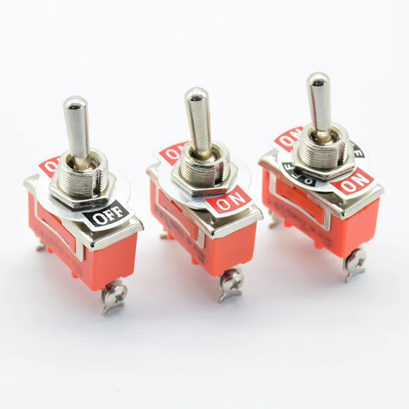 12V Heavy Duty Toggle Flick Switch ON OFF ON Stainless Steel Waterproof Toggle Swith Car Metal SPDT SPST P0.05 15A 250V Terminal