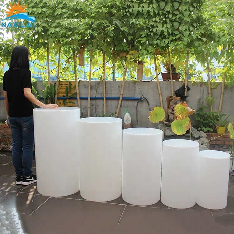 Оптовая продажа, высококачественная акриловая подставка NAXILAI для цветов, свадебное украшение, белая цилиндрическая подставка, акриловая подставка