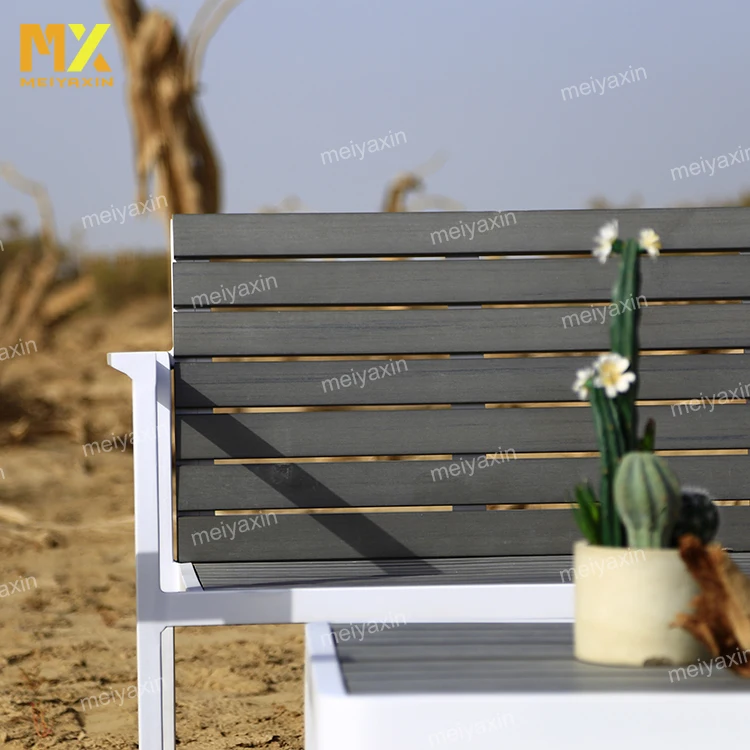 Modern Nordic Style Luxury outdoor waterproof aluminum garden dining armchair and table set for poolside courtyard Villa