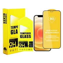 Wholesale Factory Price 9D 21D Tempered Glass Full Glue Screen Protector For iPhone 13 12 11 XS