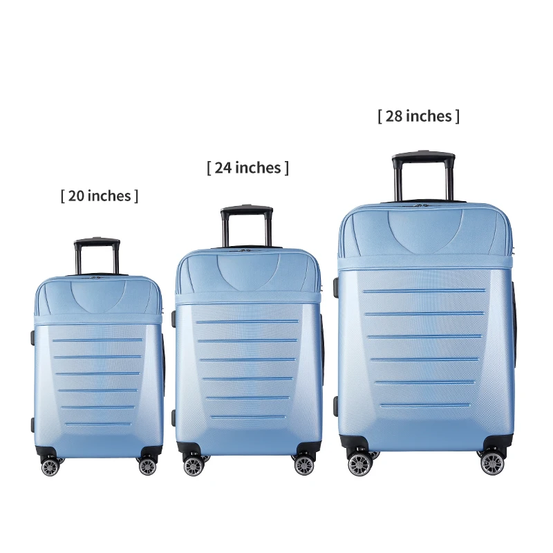 
Trolley suitcase luggage bag front pocket travelling bags cabin 3 pcs luggage set 