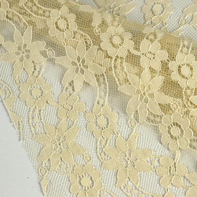 2023 New Design Custom Color Wedding Lace Fabric Lightweight Cotton Nylon 3d Flower Lace Fabric For Women
